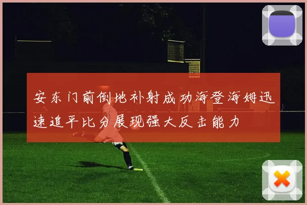 安东门前倒地补射成功海登海姆迅速追平比分展现强大反击能力